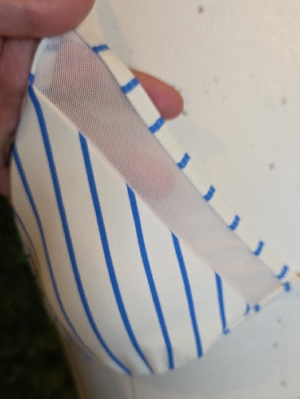 Gianni Bini White and Blue Striped High-Waist Bikini - Picture 3 of 6